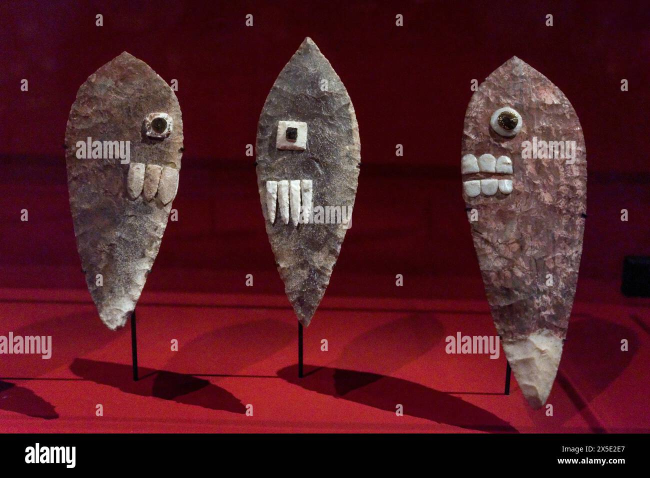 Aztec sacrificial knives Stock Photo