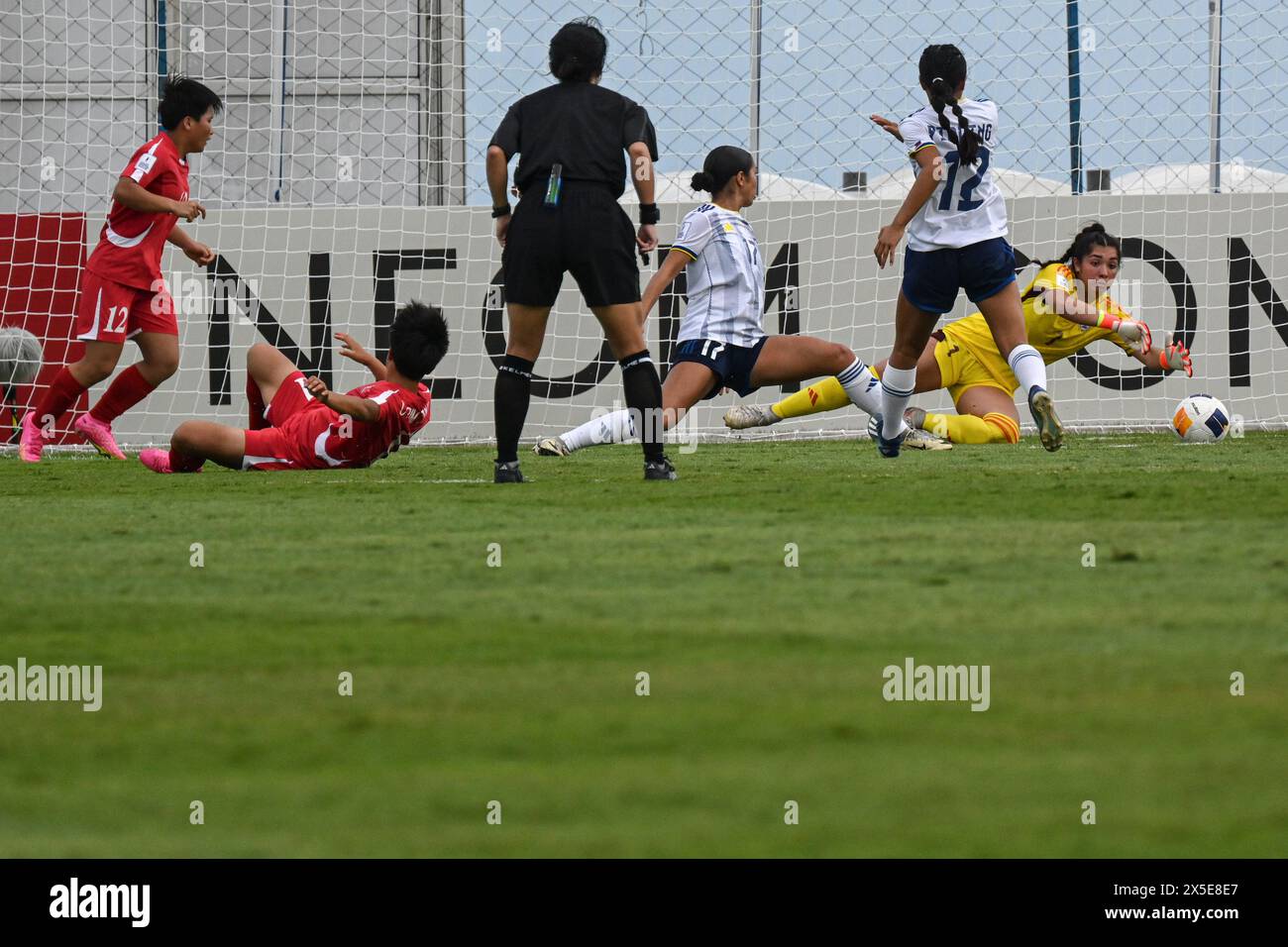 Bali, Indonesia. 9th May, 2024. Gabrielle Baker (1st R), goal keeper of