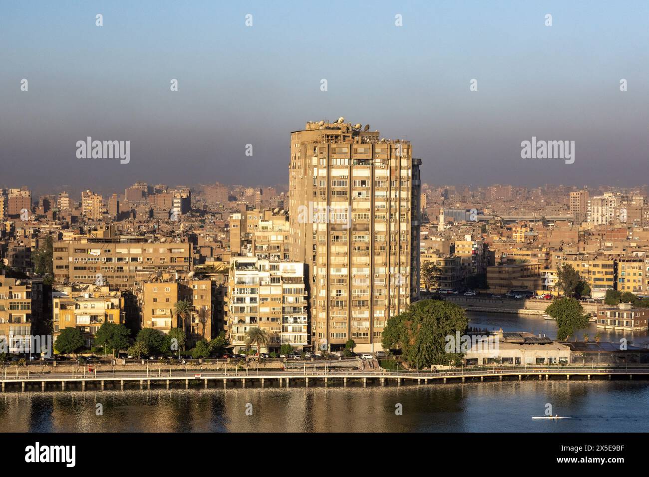 The capital city of Cairo in Egypt. Large sprawling city on the Nile