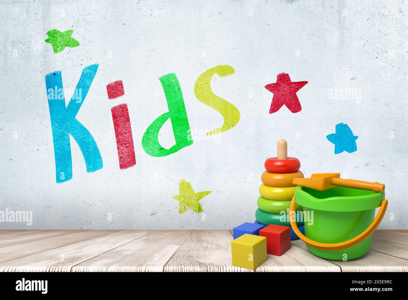 Baby Text And Toy Colorful Kids Text and Toys on Wall Stock Photo - Alamy