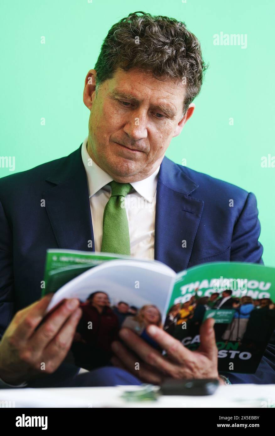 Green Party leader Eamon Ryan during the launch of the Green Party Local Election manifesto in Dublin's city centre. Picture date: Thursday May 9, 2024. Stock Photo