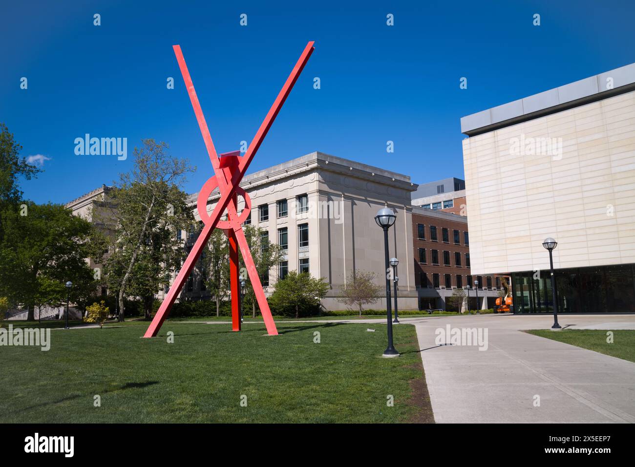 University of Michigan Museum of Art, with Orion sculpture, in Ann Arbor Michigan USA Stock Photo