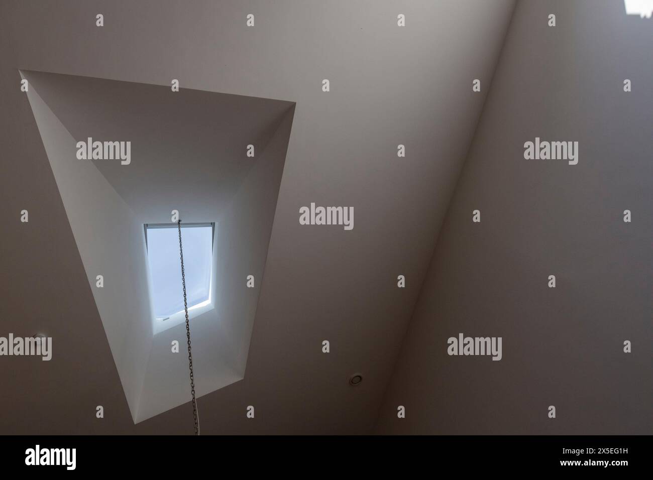 Sculptural roof light. Straw Bale House, Islington, United Kingdom