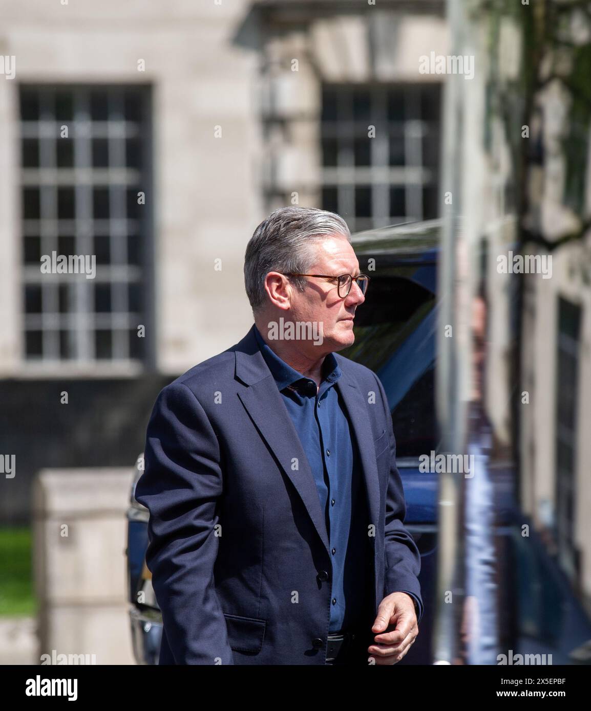 London, UK. 9th May, 2024. Sir Keir Starmer, Leader of the Labour Party Arrives at Cabinet office for meeting Credit: Richard Lincoln/Alamy Live News Stock Photo