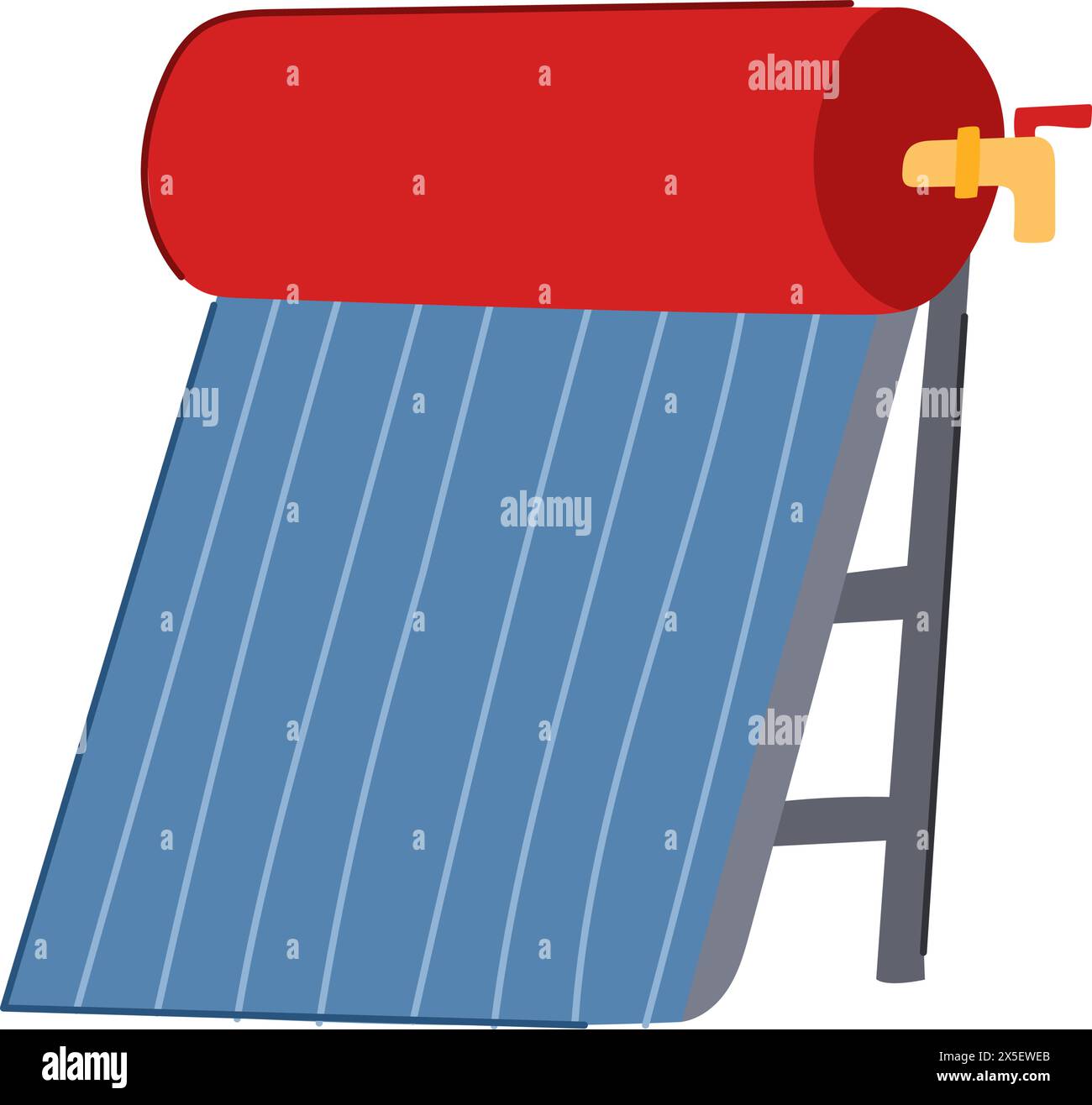 boiler solar water heater cartoon vector illustration Stock Vector