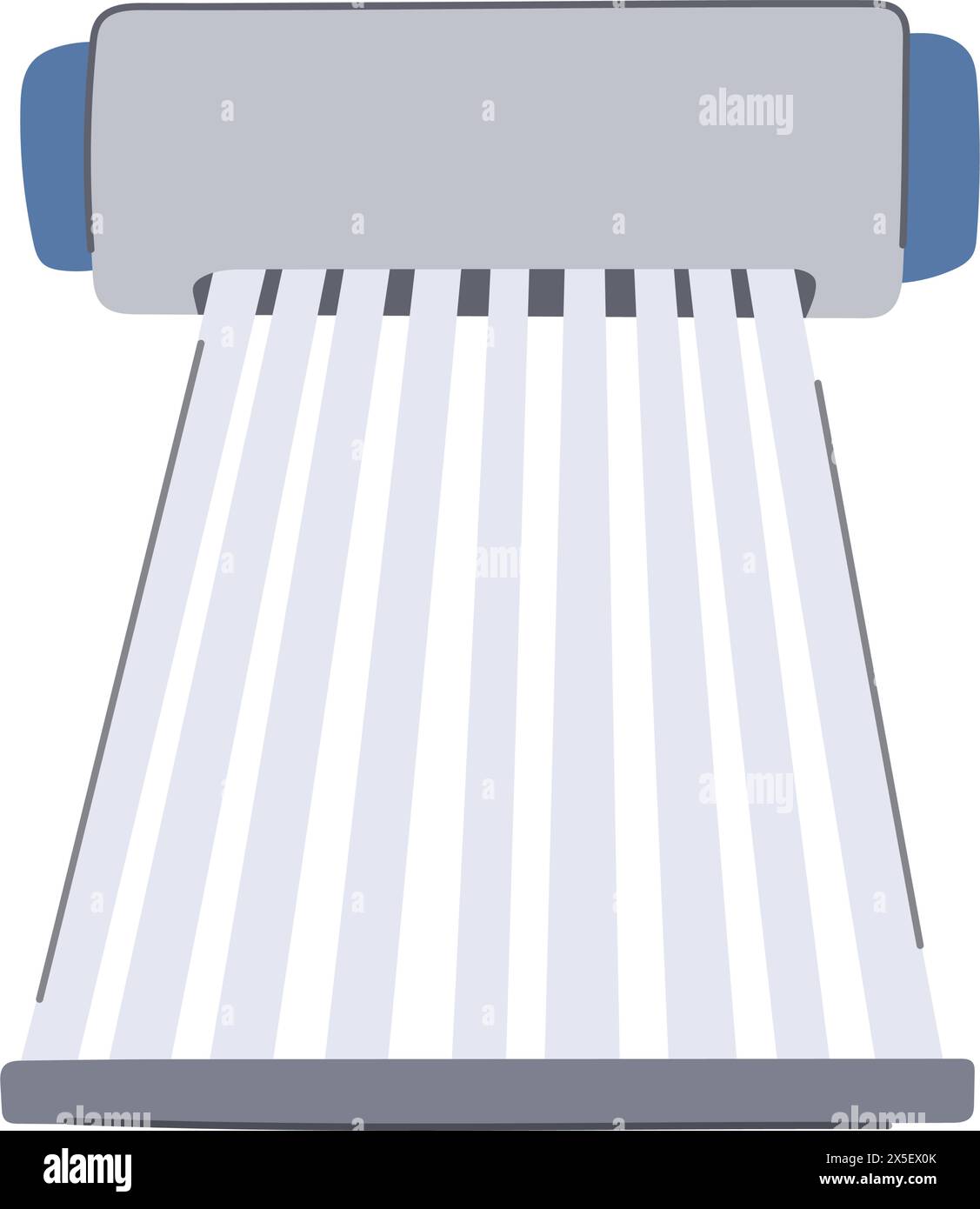 gas solar water heater cartoon vector illustration Stock Vector