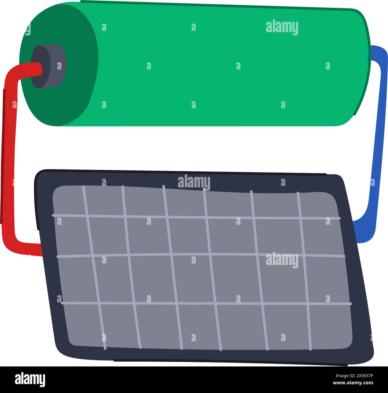 roof solar water heater cartoon vector illustration Stock Vector