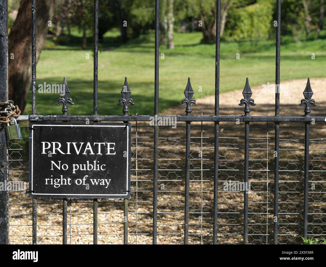 Private property (no public right of way) at Rutland Water reservor, England. Stock Photo