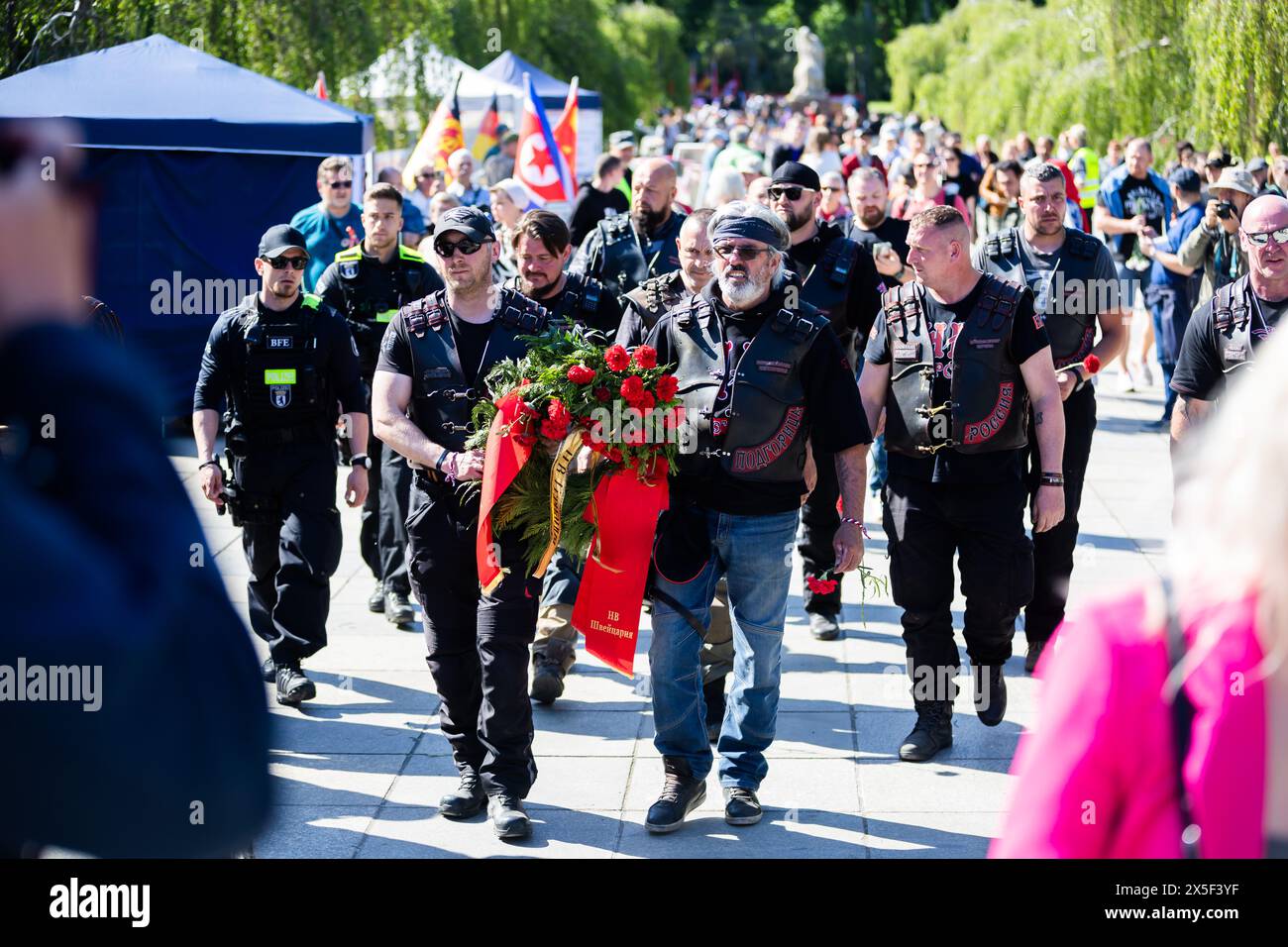 Berlin, Germany. 09th May, 2024. Members of the Russian nationalist ...