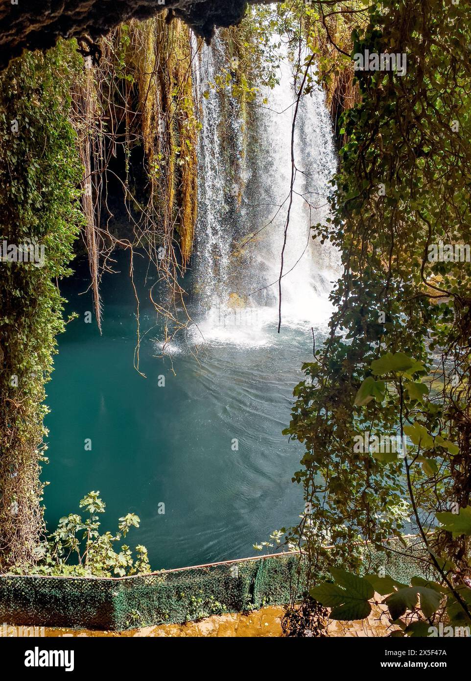 Antalya, Turkey 22 April, 2024, popular place for tourist The Upper Duden Waterfall, Turklye Stock Photo