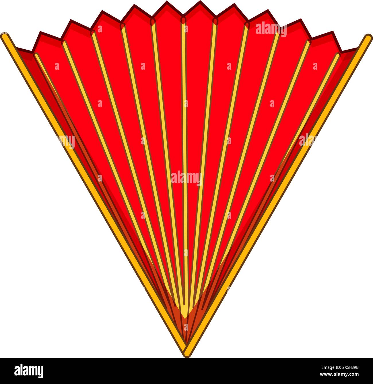 china chinese fan cartoon vector illustration Stock Vector Image & Art ...