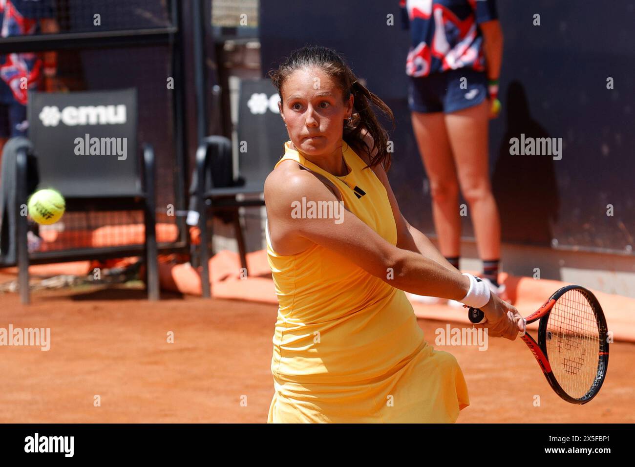 Daria Playing Daria Kasatkina is playing during the first round match against Tatjana ...