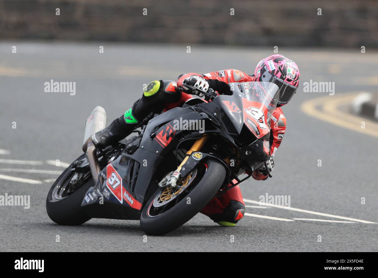 9th May 2024; Briggs EquipmentNorth West 200 Motorcycle Race, Portrush, Antrim, Northern Ireland; North West 200 Qualifying and Races; James Hillier (WTF Racing Honda) was fourth fastest during SuperStock qualifying Stock Photo