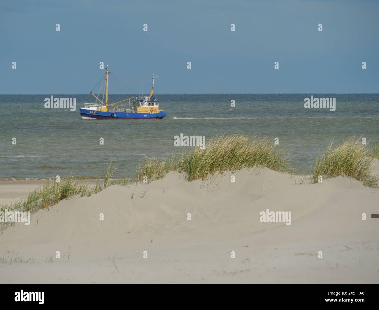 the island of Ameland in the north sea Stock Photo