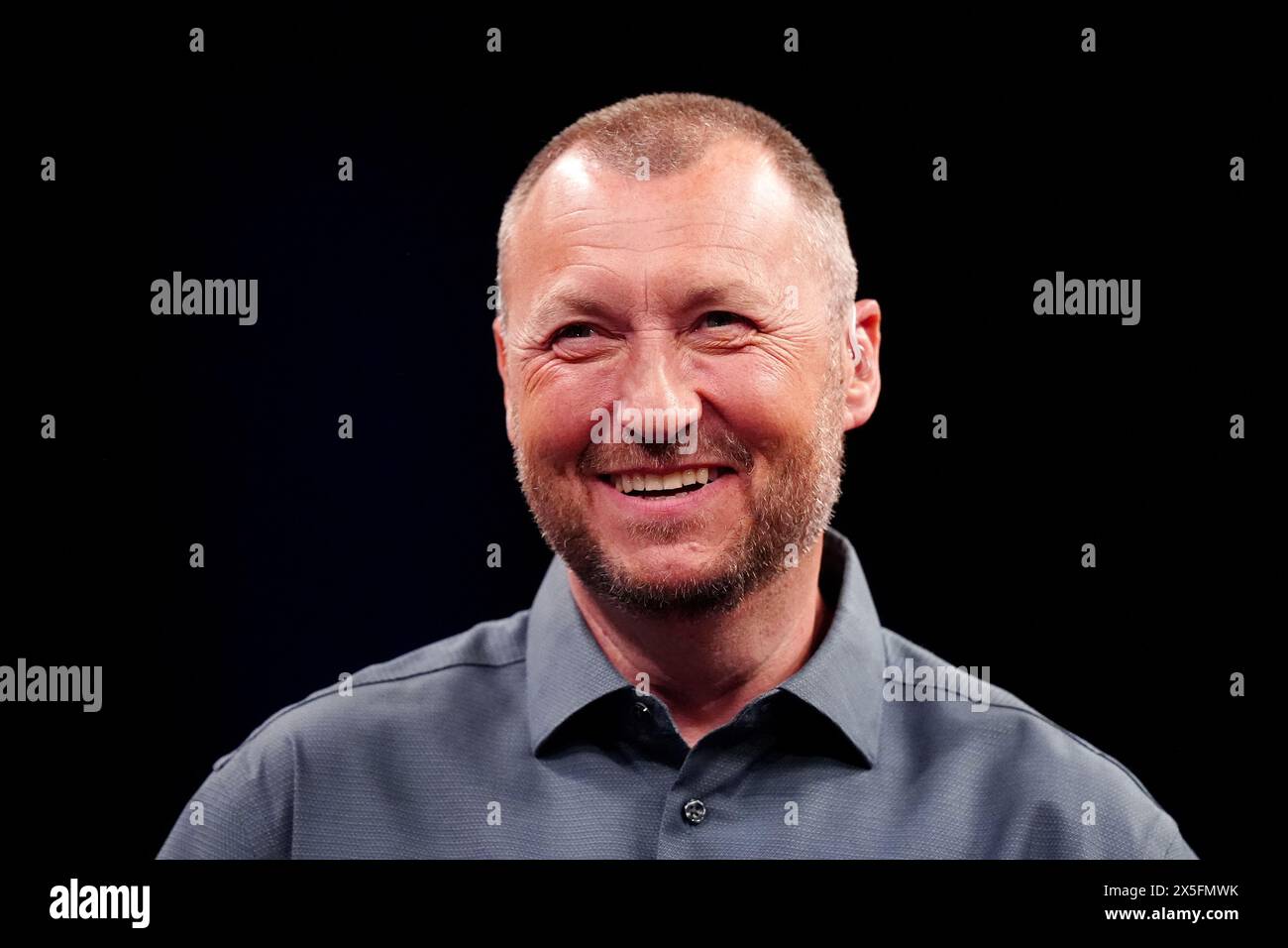 Presenter and former darts player Wayne Mardle during night fifteen of ...