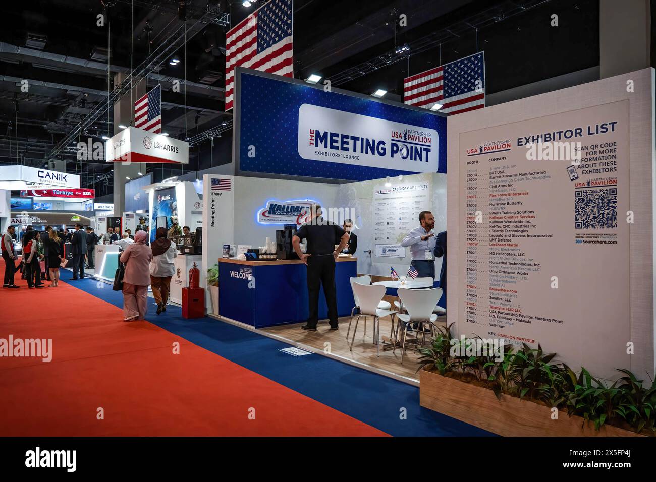 Wilayah Persekutuan, Malaysia. 07th May, 2024. Visitors are seen at the US Pavilion booths during the Defense Services Asia - NATSEC ASIA (DSA2024), in Kuala Lumpur. Zionist weapons-manufacturers participating in DSA-NATSEC ASIA 2024 are, Lockheed Martin (US), L3harris (US), Shield AI (US), Leupold (US), MBDA (EU), BAE System (UK), Leornardo (ITA), Colt (CZ) and Aimpoint (SE). (Photo by Syaiful Redzuan/SOPA Images/Sipa USA) Credit: Sipa USA/Alamy Live News Stock Photo