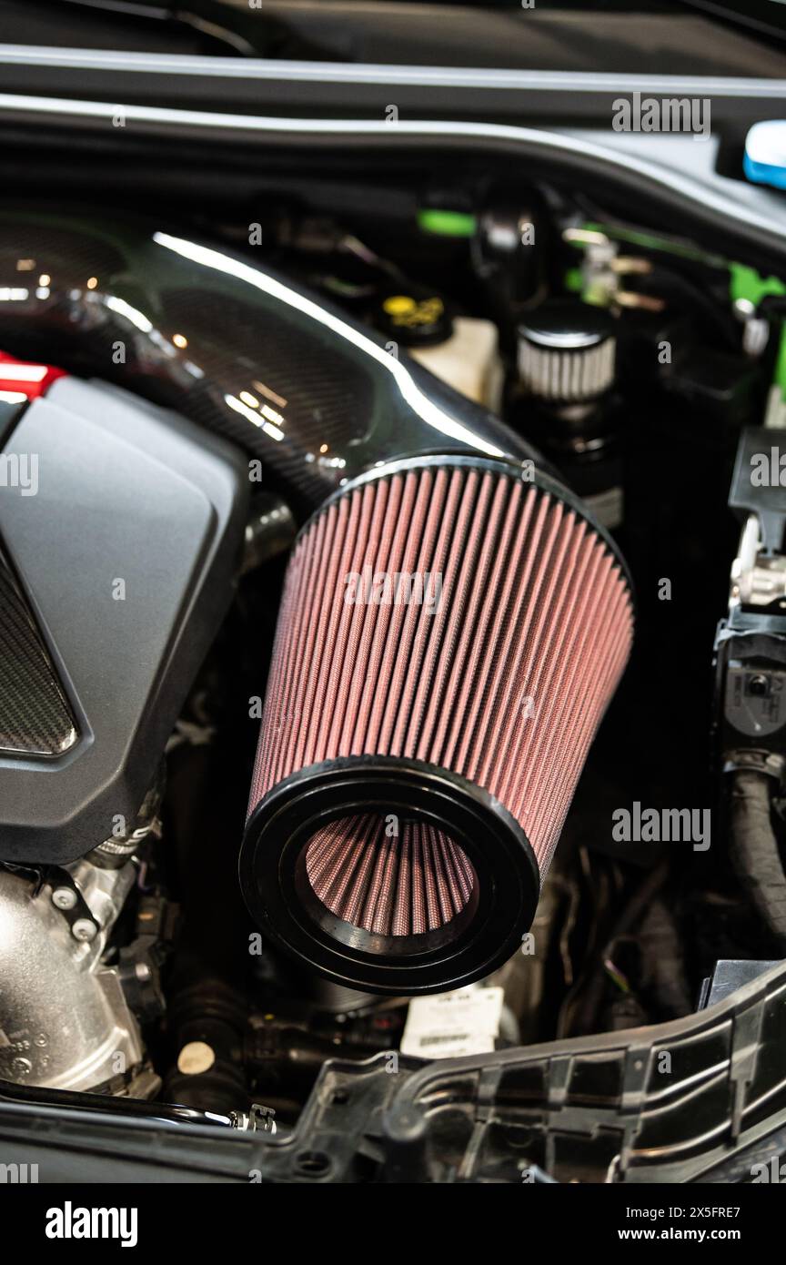 Open Intake Engine Friedrichshafen, Germany. 09th May, 2024. An open intake can be seen in ...