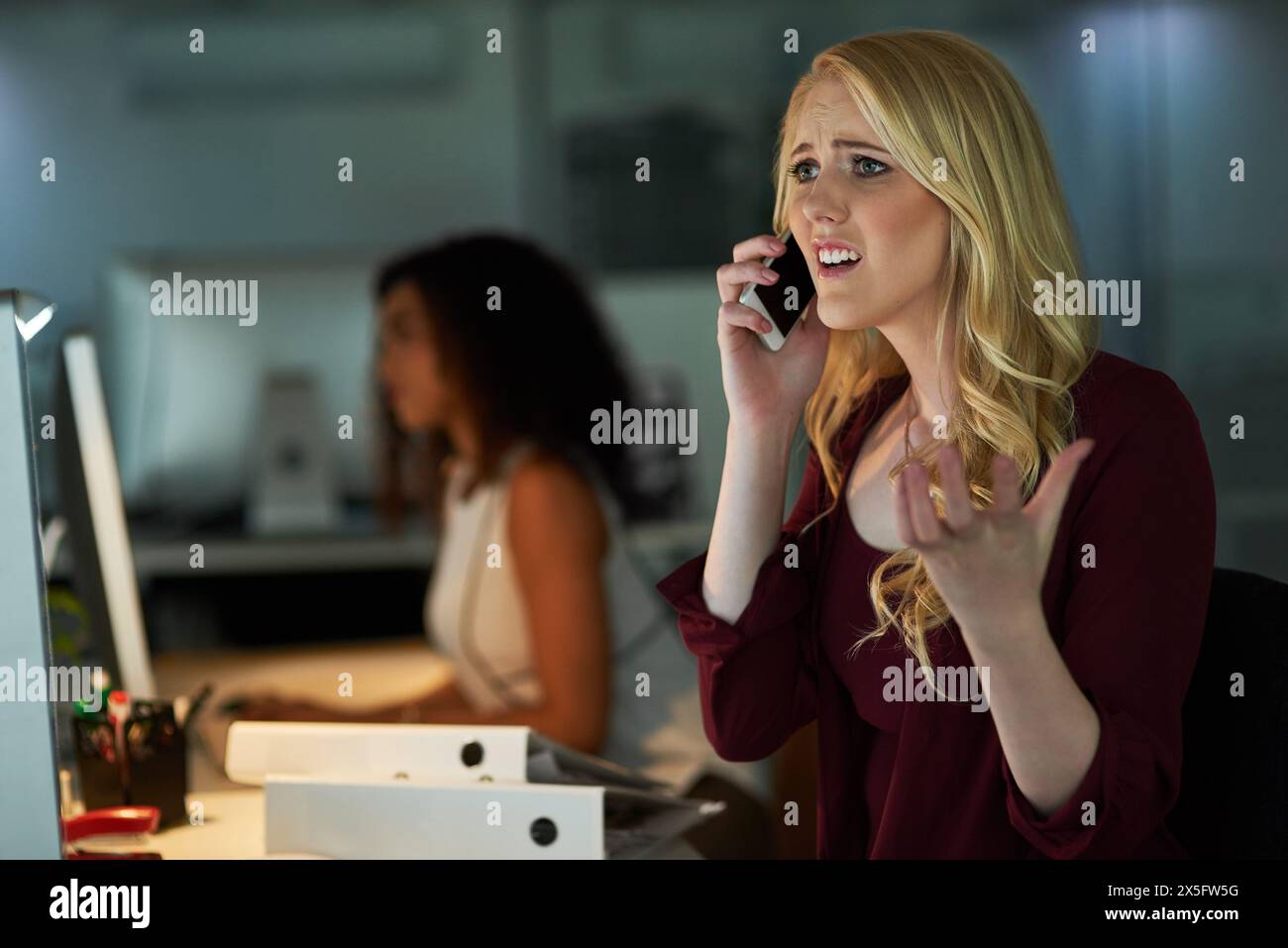Angry female agent talking on hi-res stock photography and images - Alamy