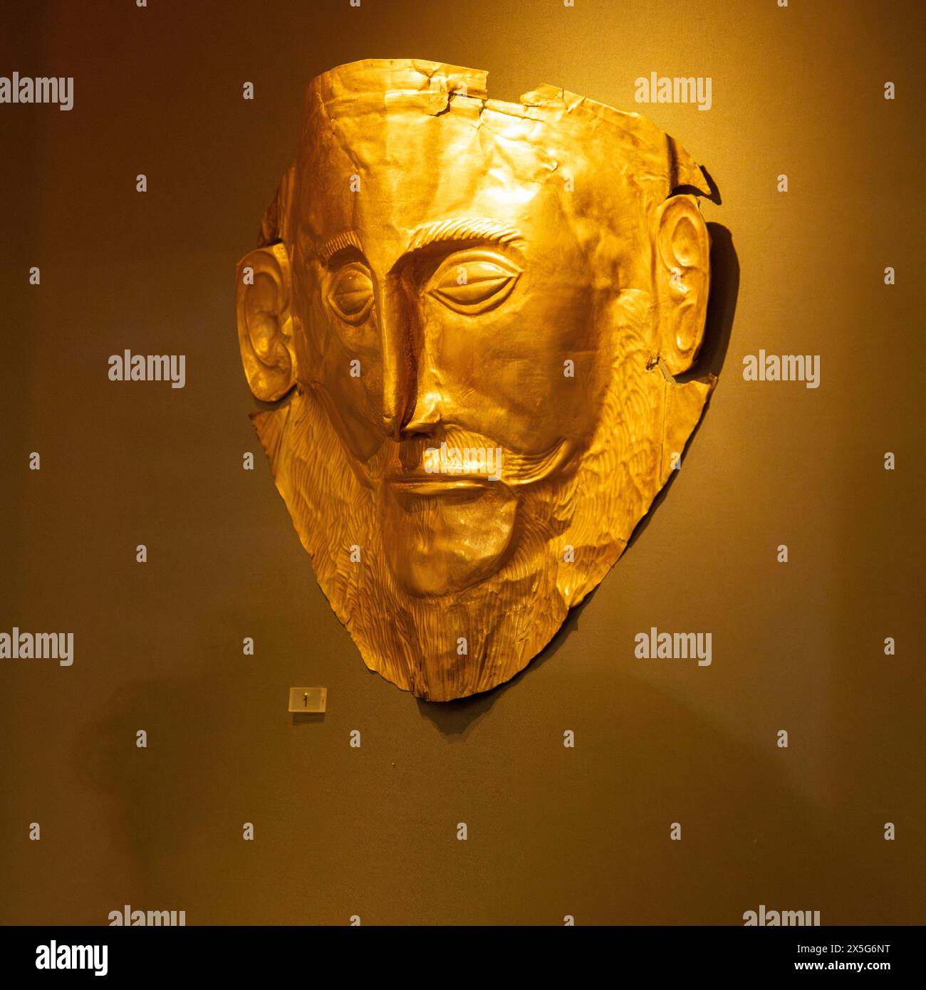 Gold death mask of Agamemnon, National Archaeological Museum, Athens