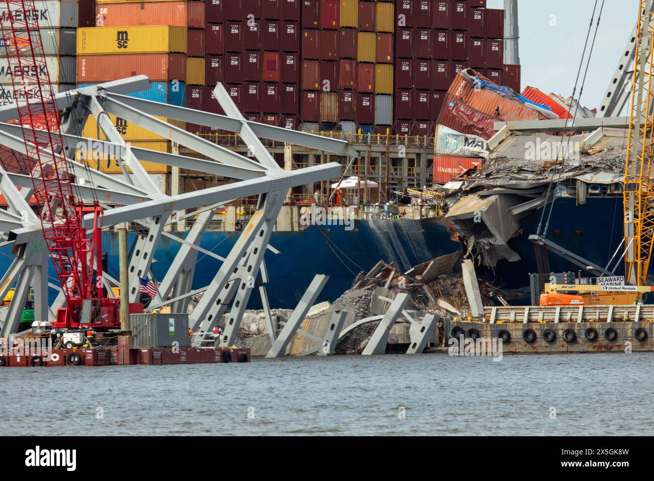 Dundalk, United States of America. 08 May, 2024. Piles of steel truss ...