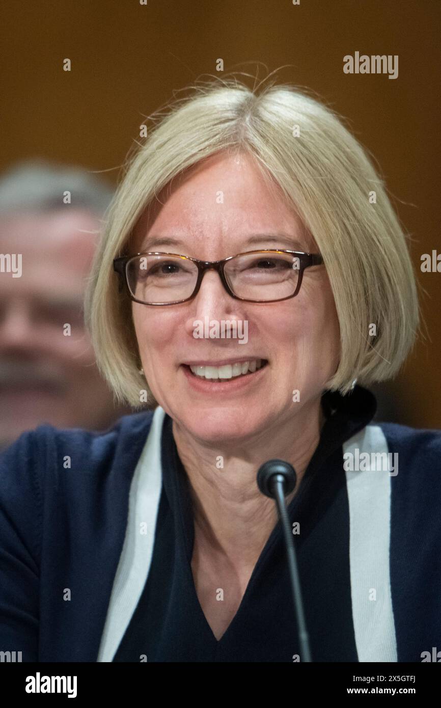 Washington, Vereinigte Staaten. 09th May, 2024. Kelly Adams-Smith appears before a Senate Committee on Foreign Relations hearing for her nomination to be Ambassador to the Republic of Moldova, Department of State, in the Dirksen Senate Office Building in Washington, DC, Thursday, May 9, 2024. Credit: Rod Lamkey/CNP/dpa/Alamy Live News Stock Photo