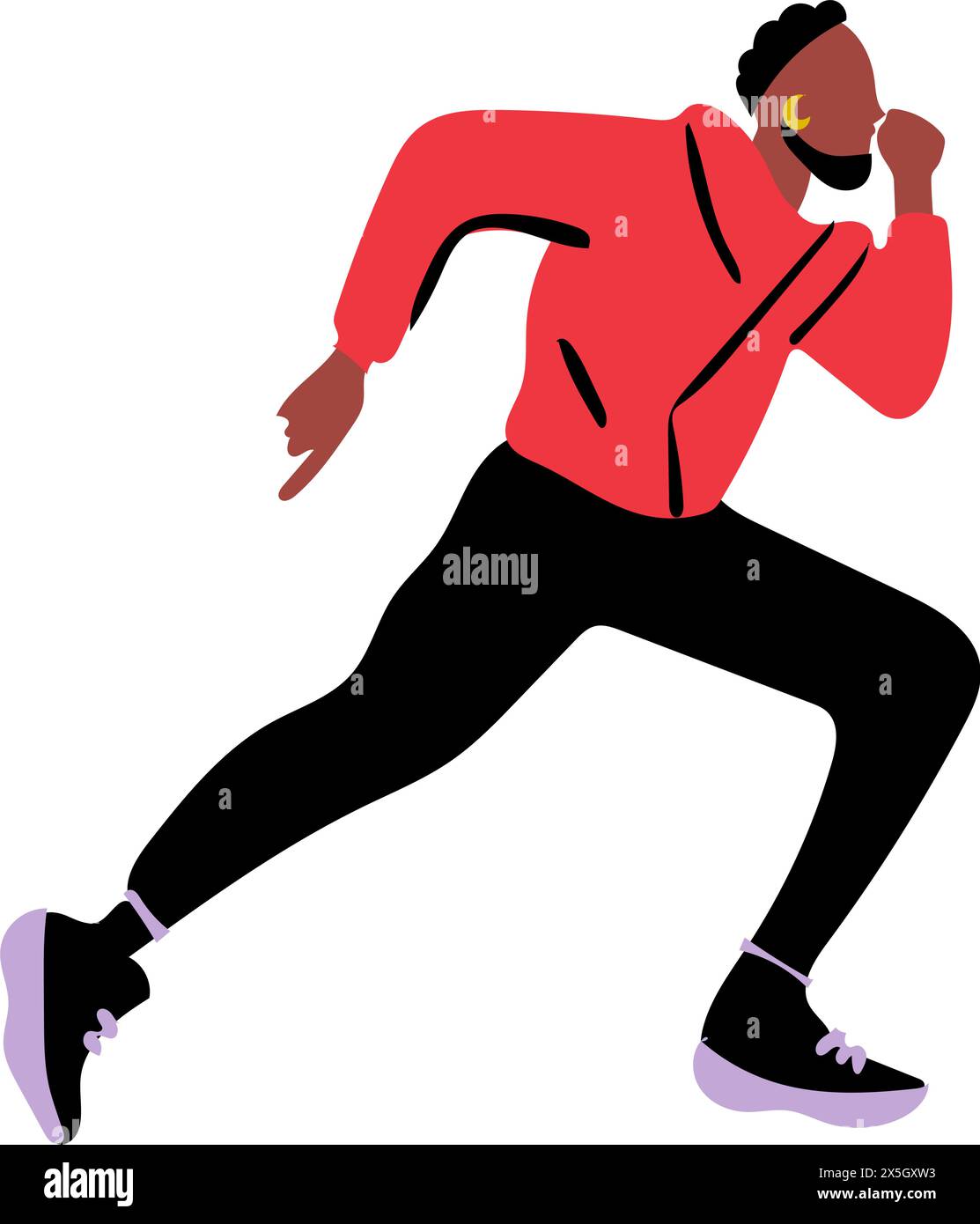 Dynamic Runner in Motion Vector Stock Vector Image & Art - Alamy