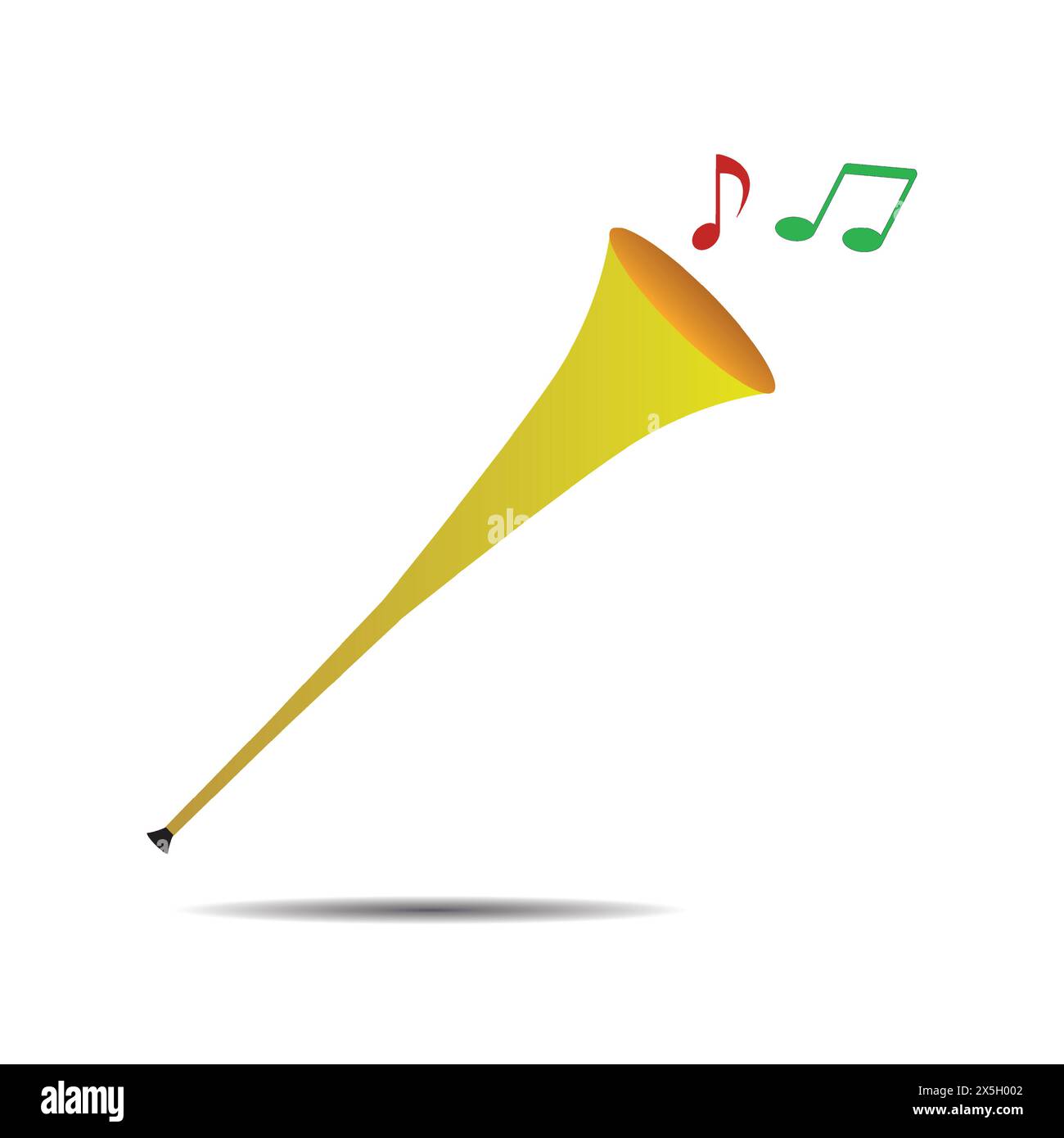 Vuvuzela trumpet football fan. Soccer vector sport play fan symbol with ...