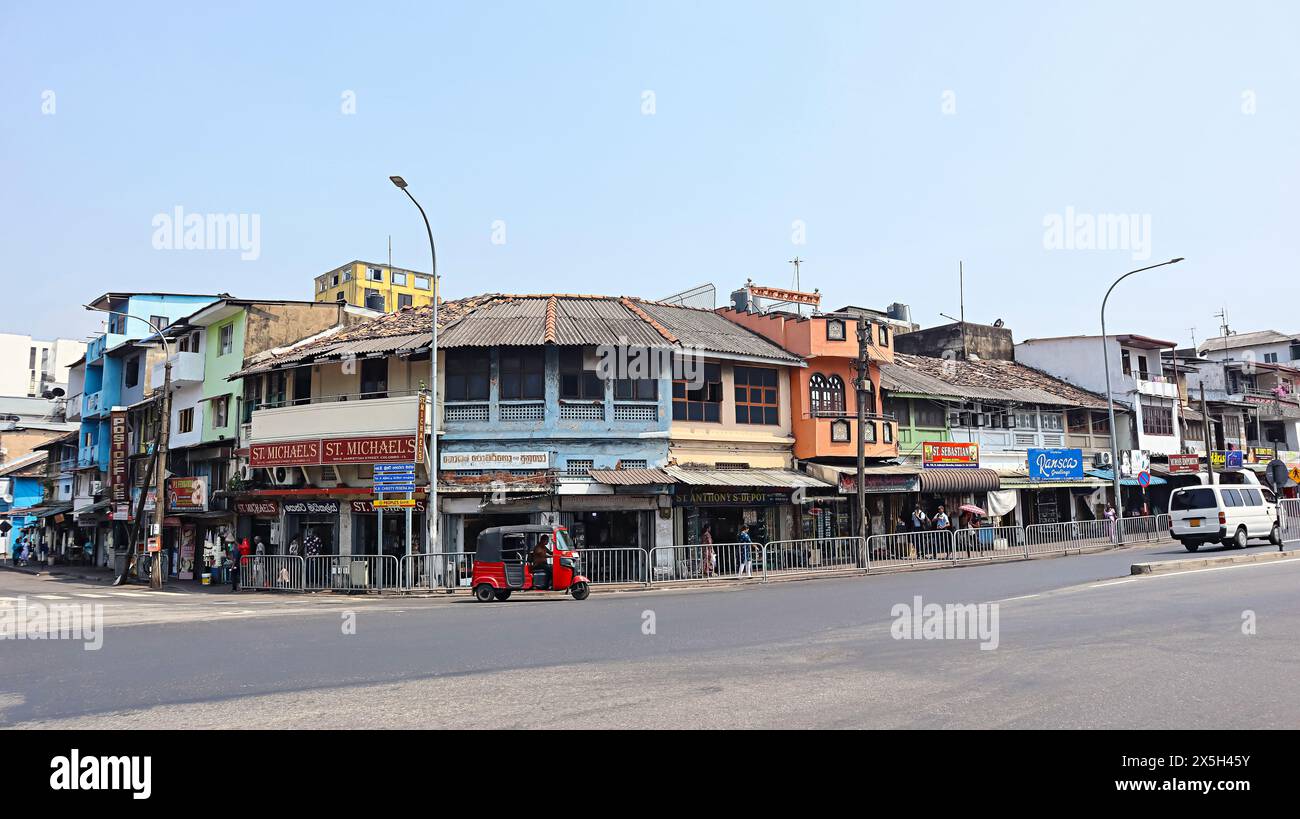 Empty Streets of Colombo, Sri Lanka. Stock Photo
