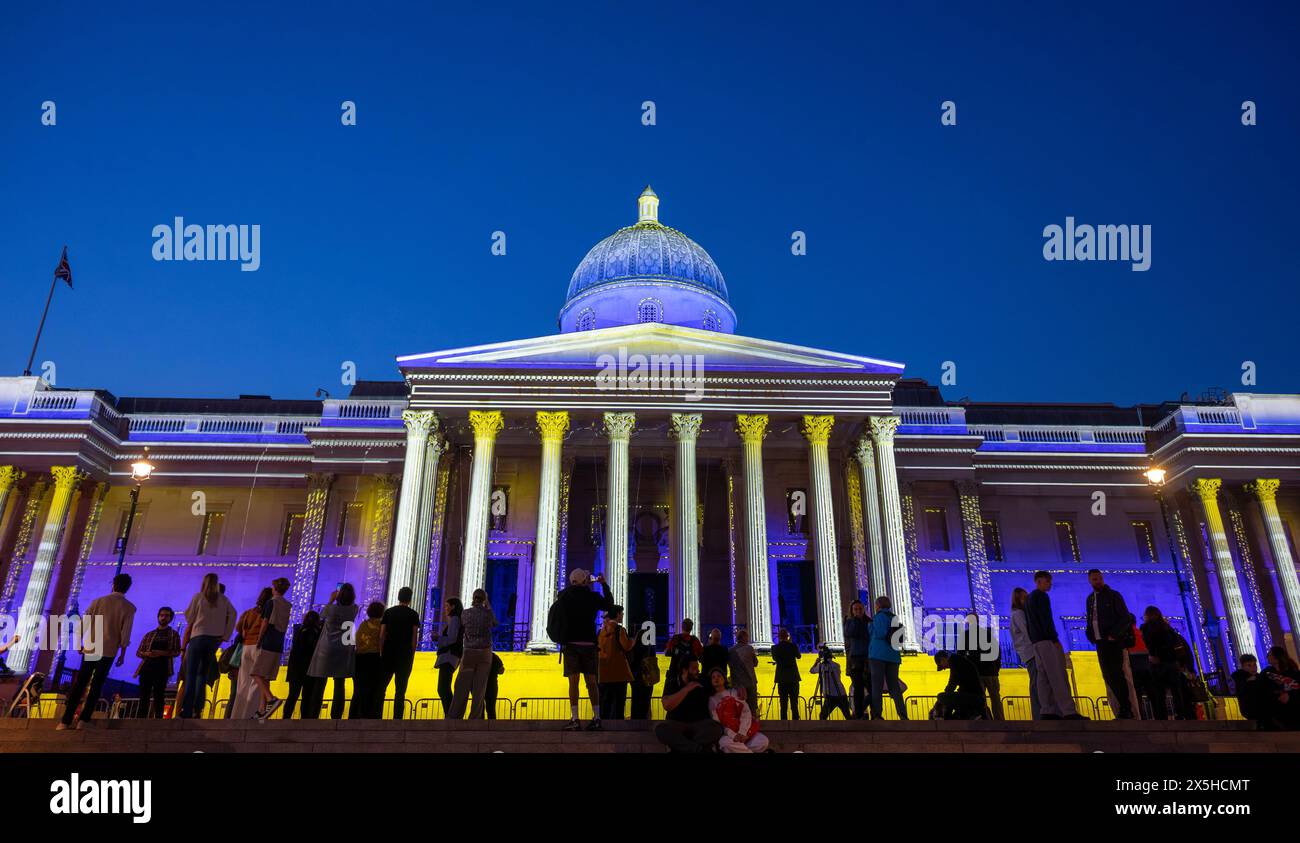 Trafalgar Square, London, UK. 9th May, 2024. The National Gallery NG200