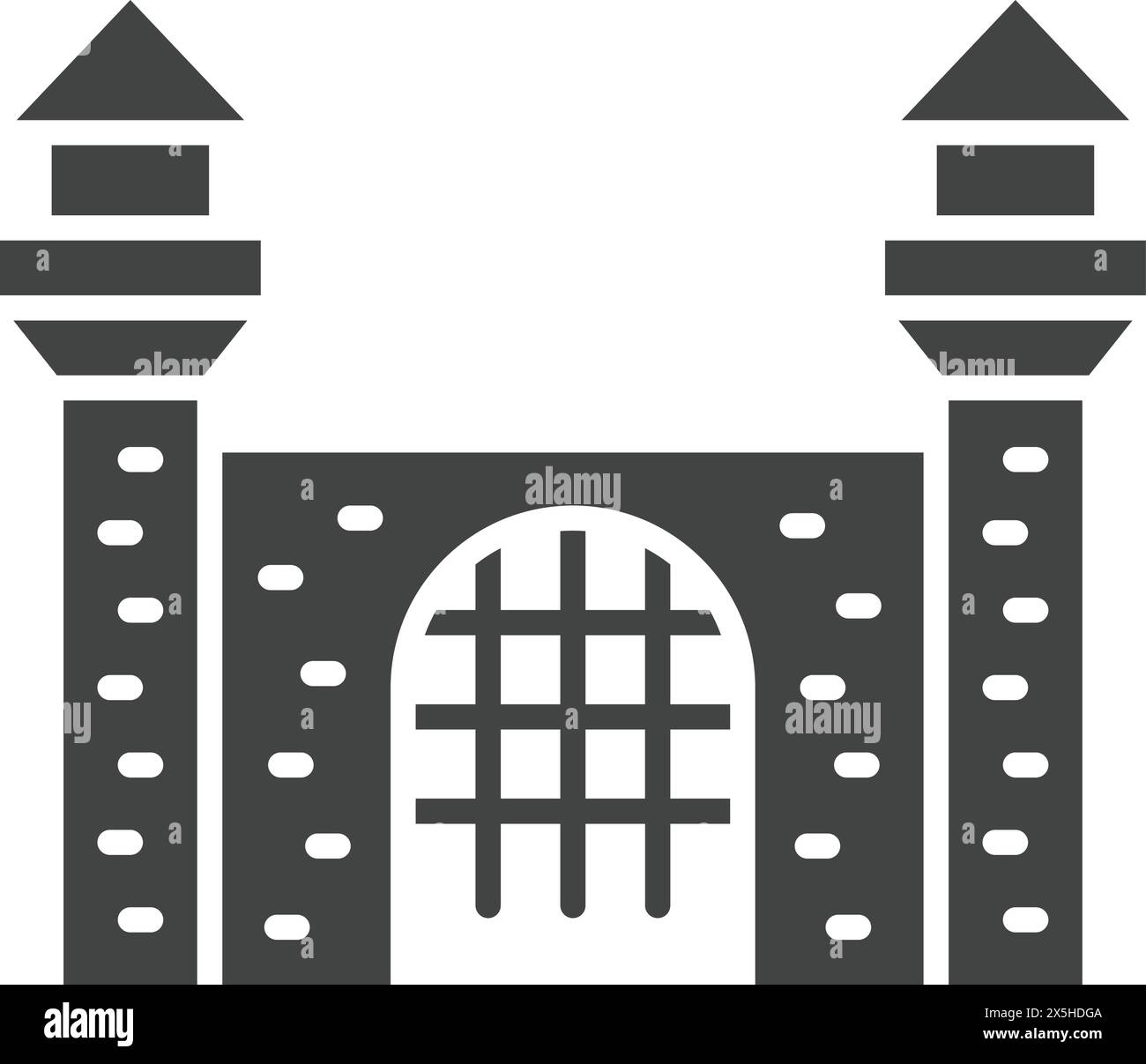 Gate icon vector image. Suitable for mobile application web application and print media. Stock Vector