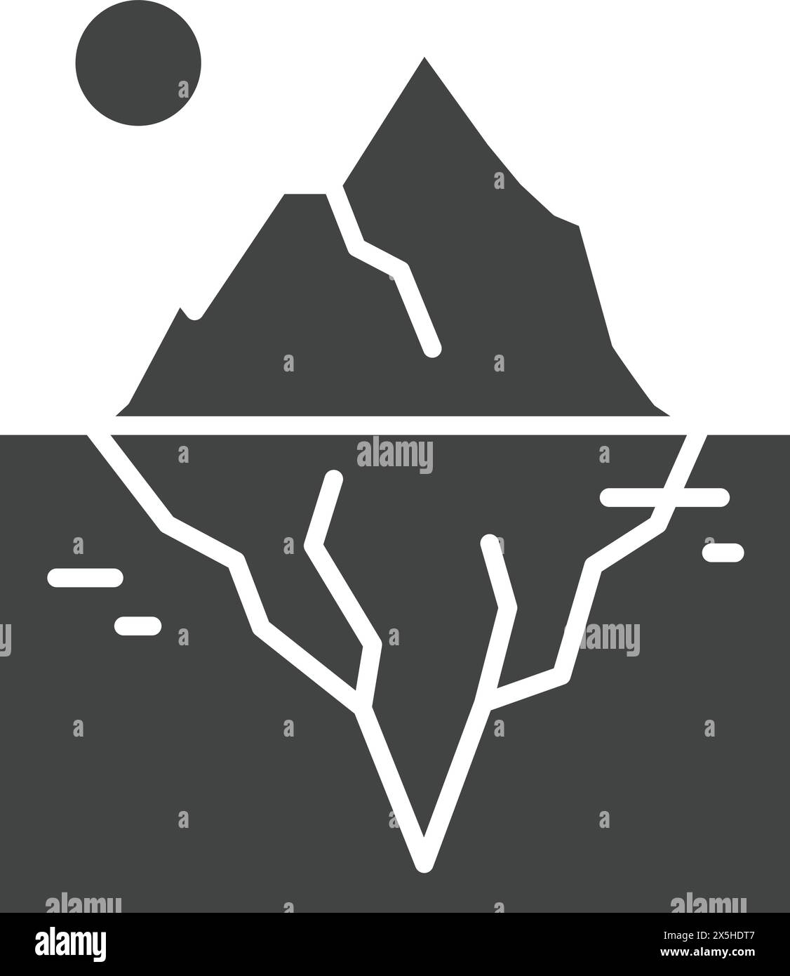 Glacier icon vector image. Suitable for mobile application web application and print media. Stock Vector