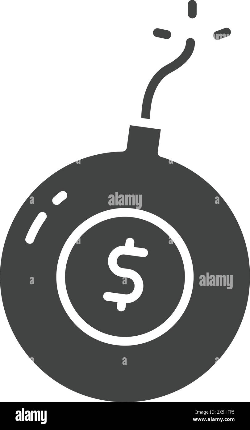 Money Bomb icon vector image. Suitable for mobile application web application and print media. Stock Vector