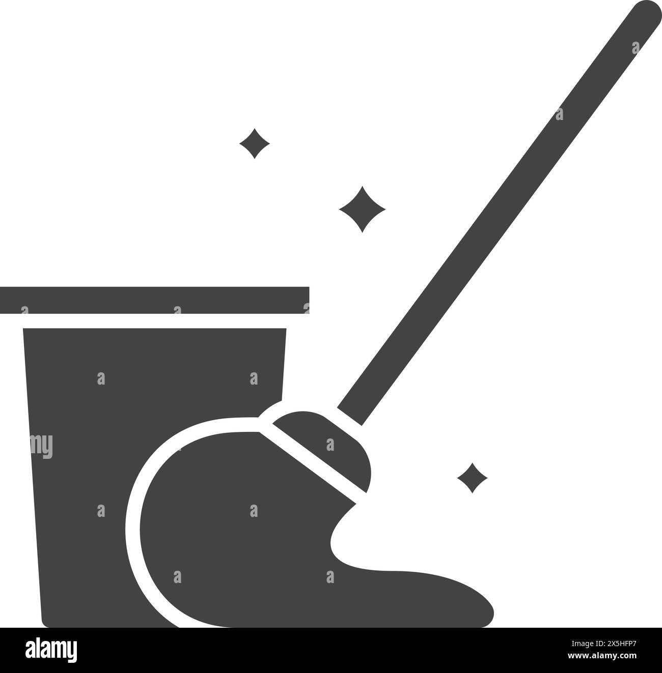 Mop icon vector image. Suitable for mobile application web application and print media. Stock Vector