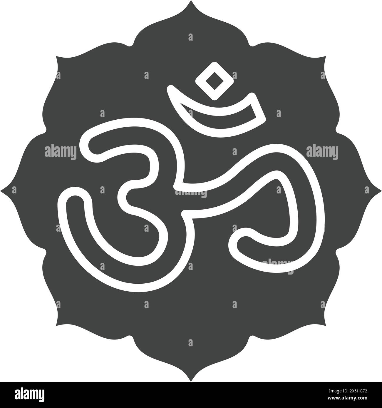 Om icon vector image. Suitable for mobile application web application and print media. Stock Vector