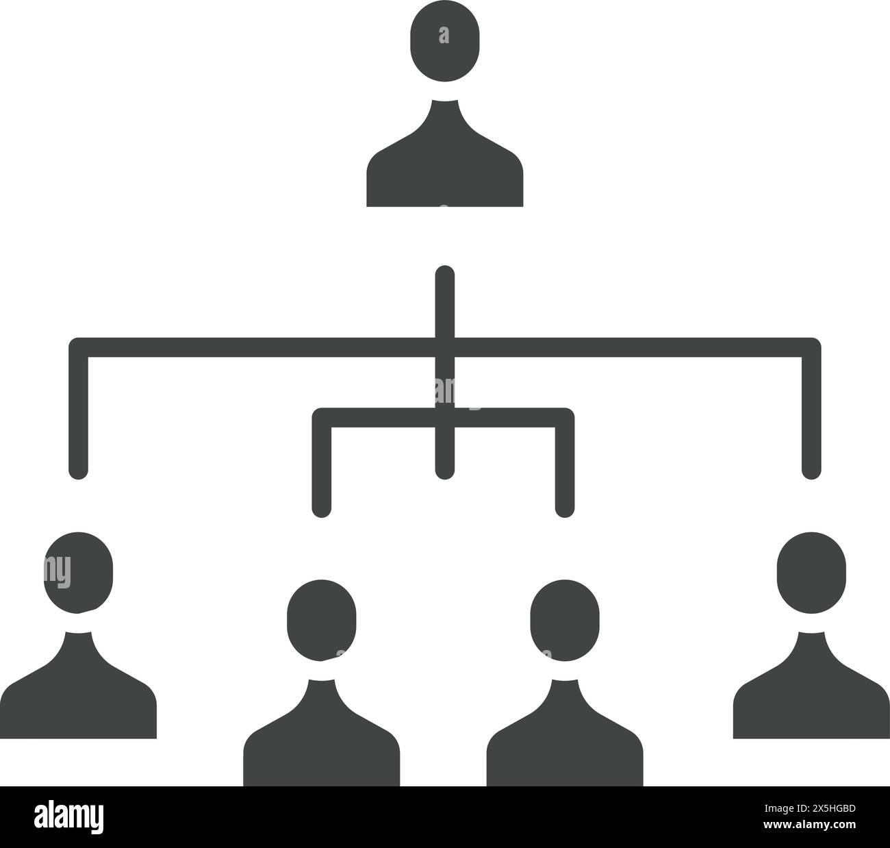 Organization Chart icon vector image. Suitable for mobile application web application and print media. Stock Vector