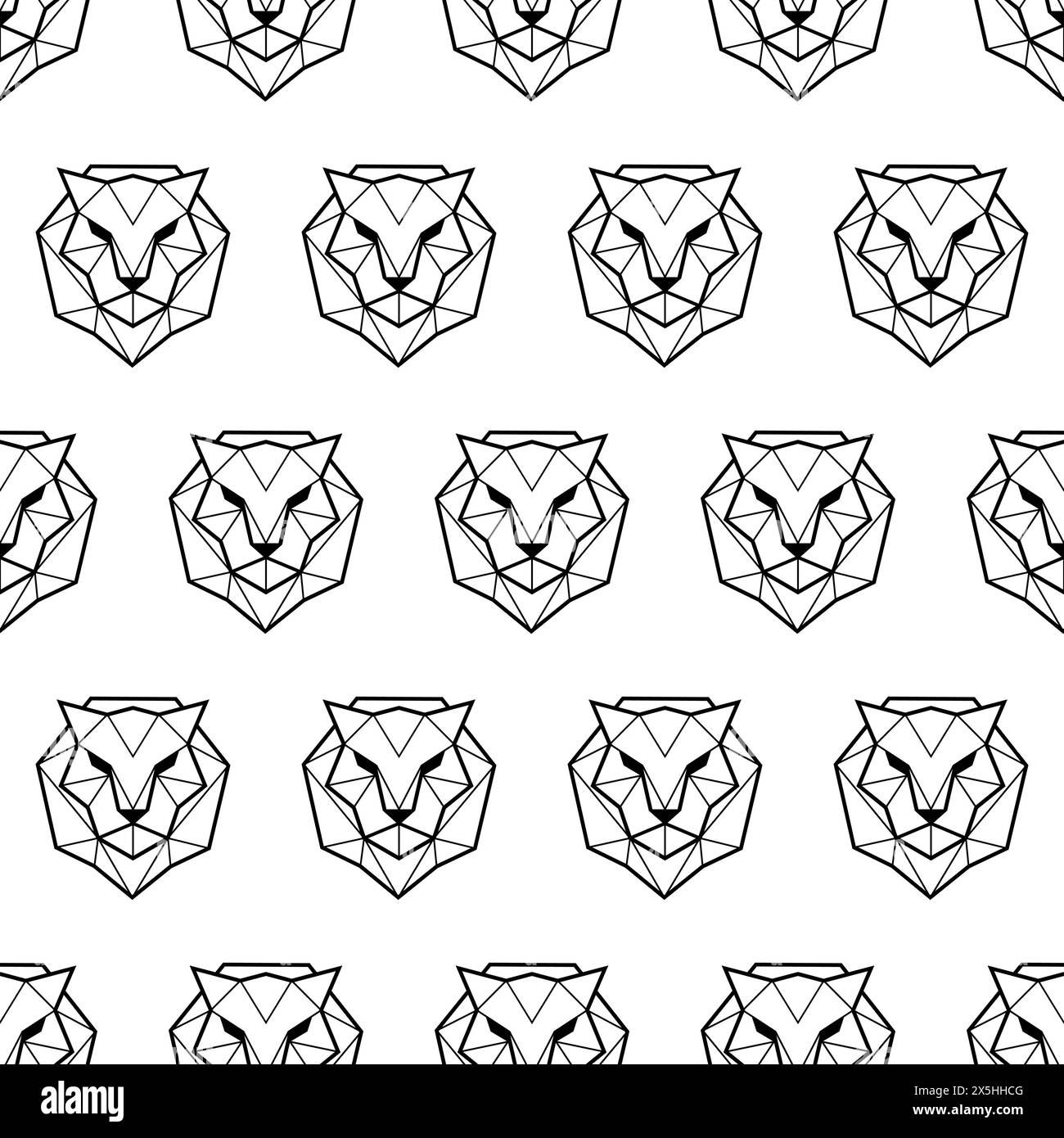tiger line seamless pattern, tiger simple background Stock Vector