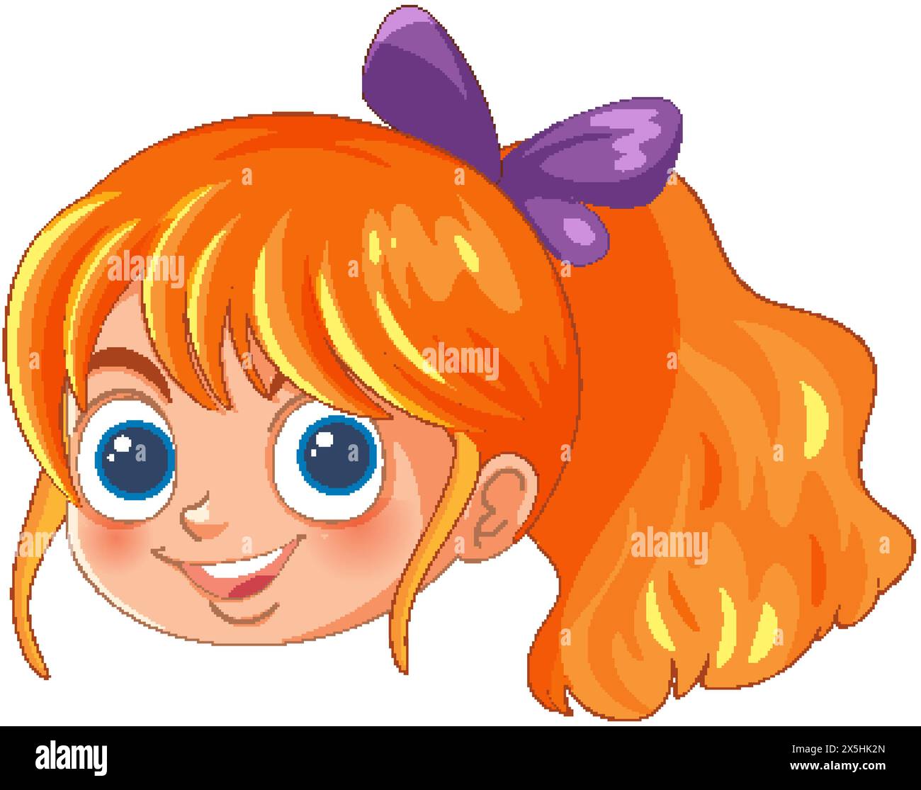 Vector illustration of a happy young girl Stock Vector Image & Art - Alamy