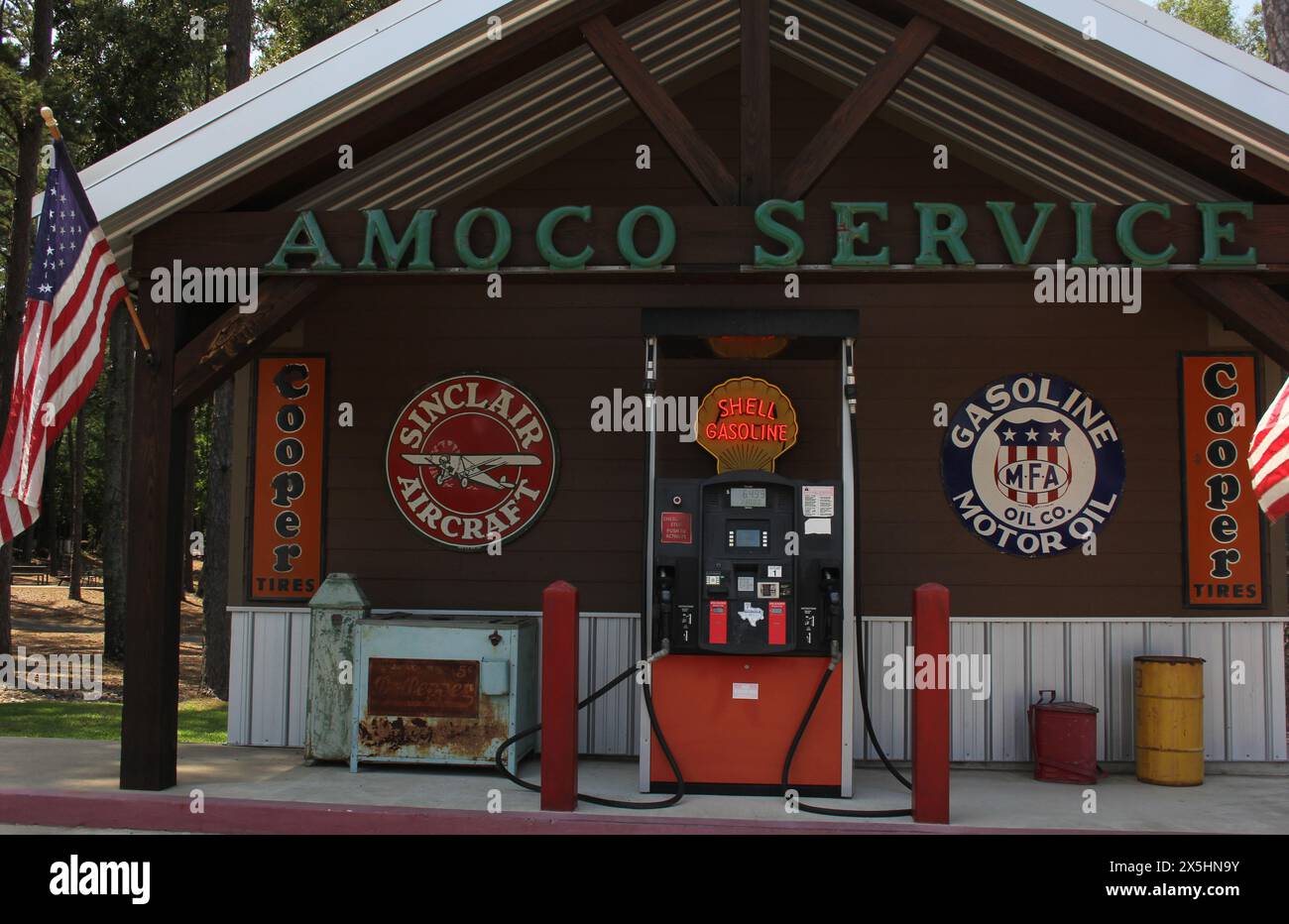 Whitehouse, TX June 22, 2023 Old Gas Station at the Boulders on Lake Tyler in Whitehouse