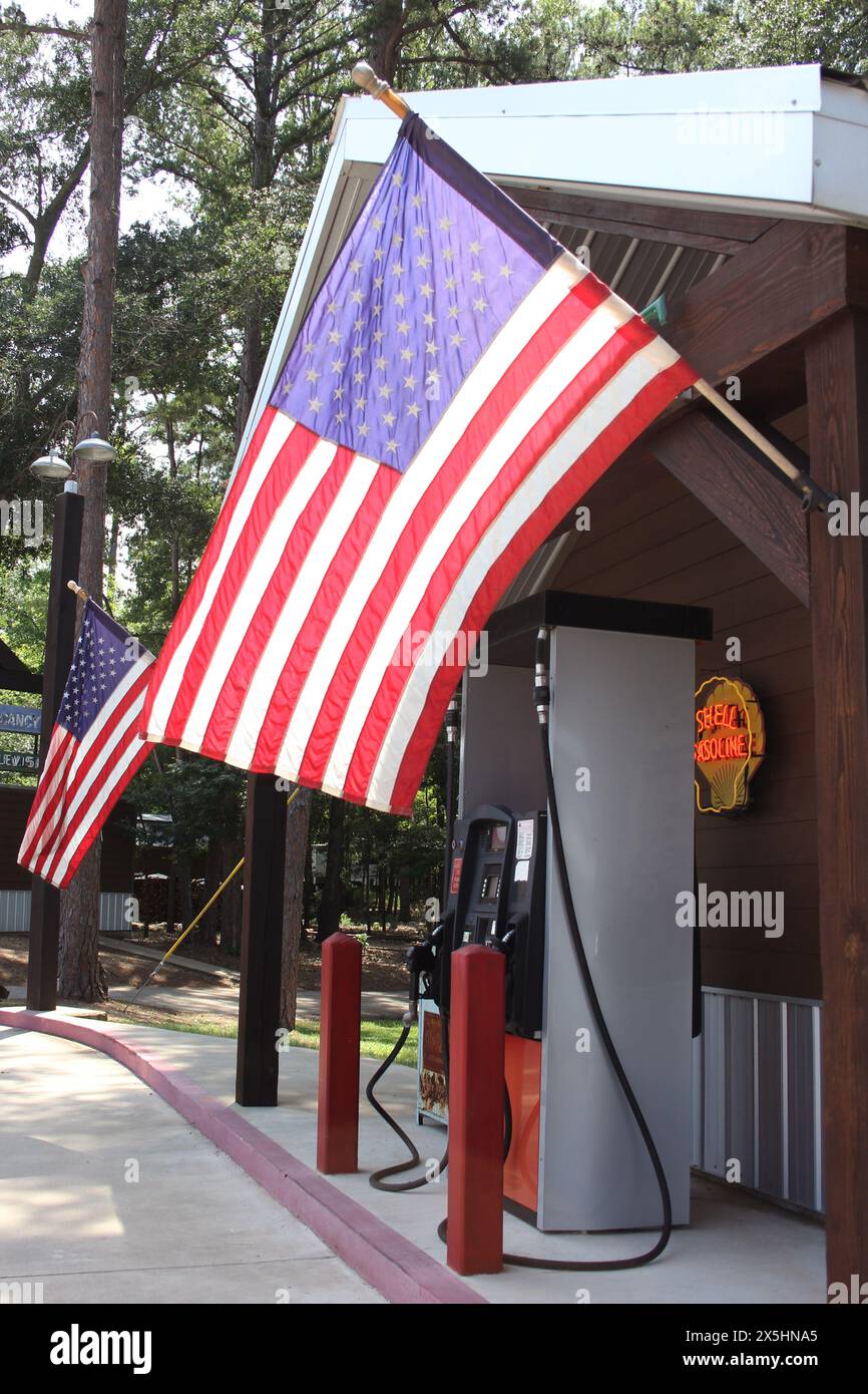 Whitehouse, TX June 22, 2023 Old Gas Station at the Boulders on Lake Tyler in Whitehouse