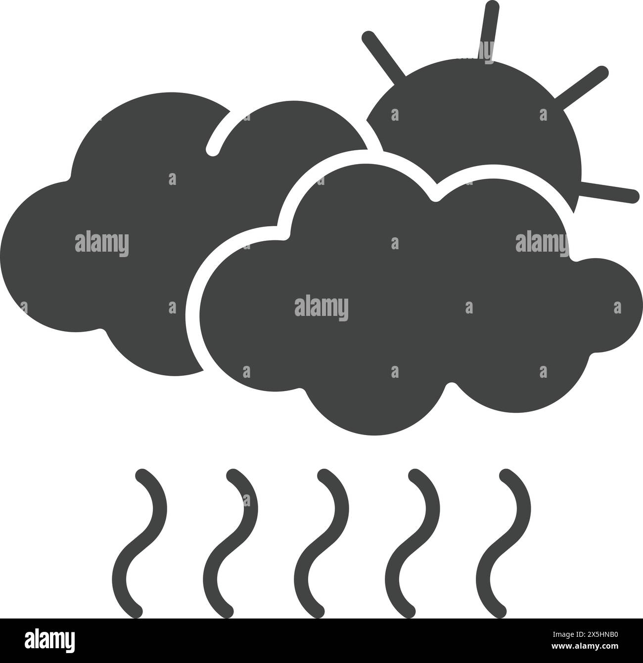 Smog icon vector image. Suitable for mobile application web application and print media. Stock Vector