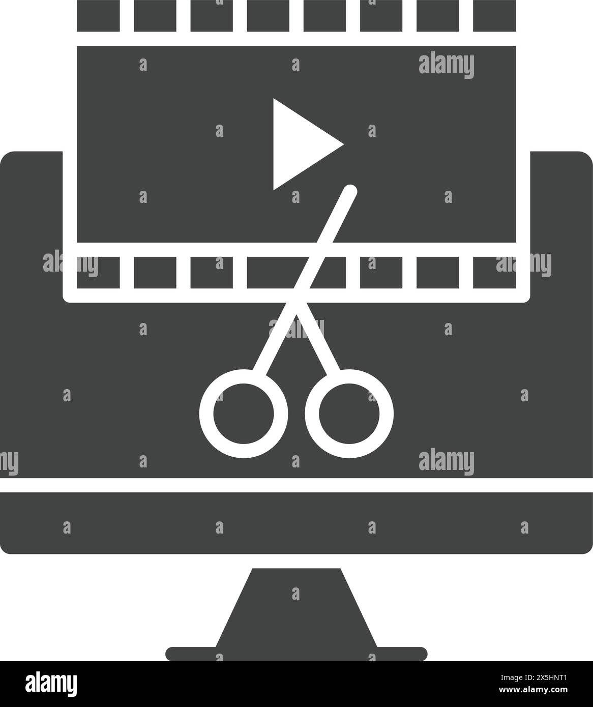 Film editing vector vectors Black and White Stock Photos & Images - Alamy