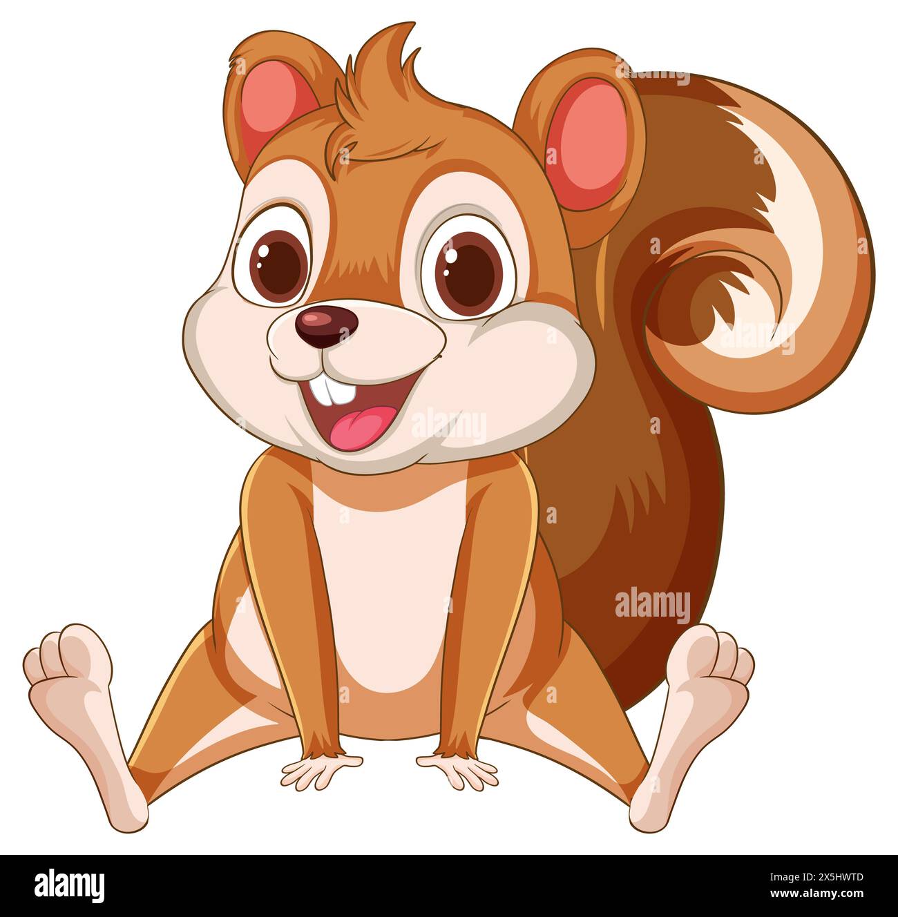 Squirrel Smiling Vector illustration of a cute, smiling squirrel Stock Photo - Alamy