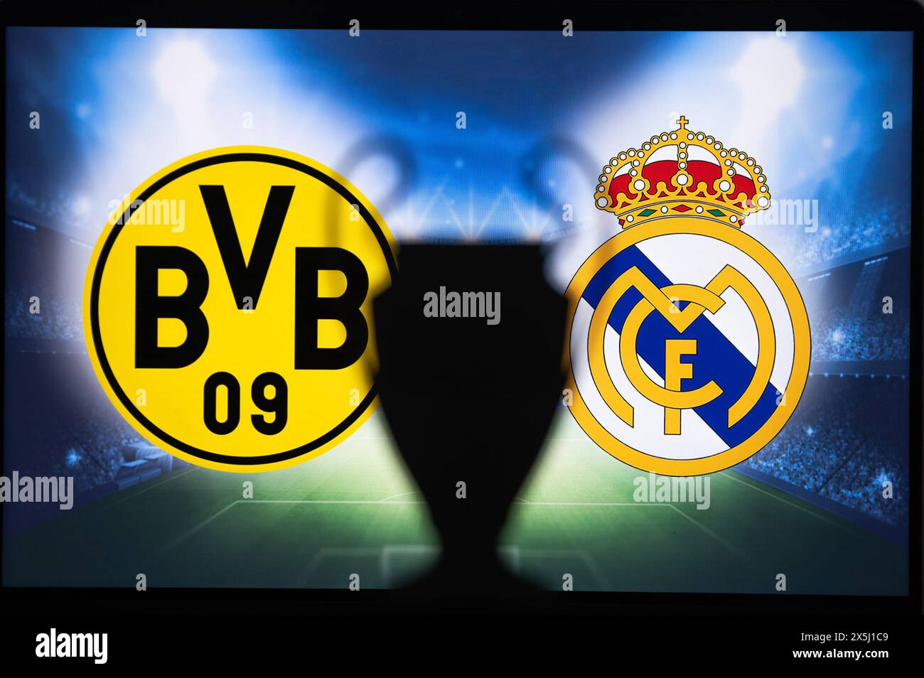 LONDON, ENGLAND, MAY 10, 2024 Borussia Dortmund (GER) vs Real Madrid