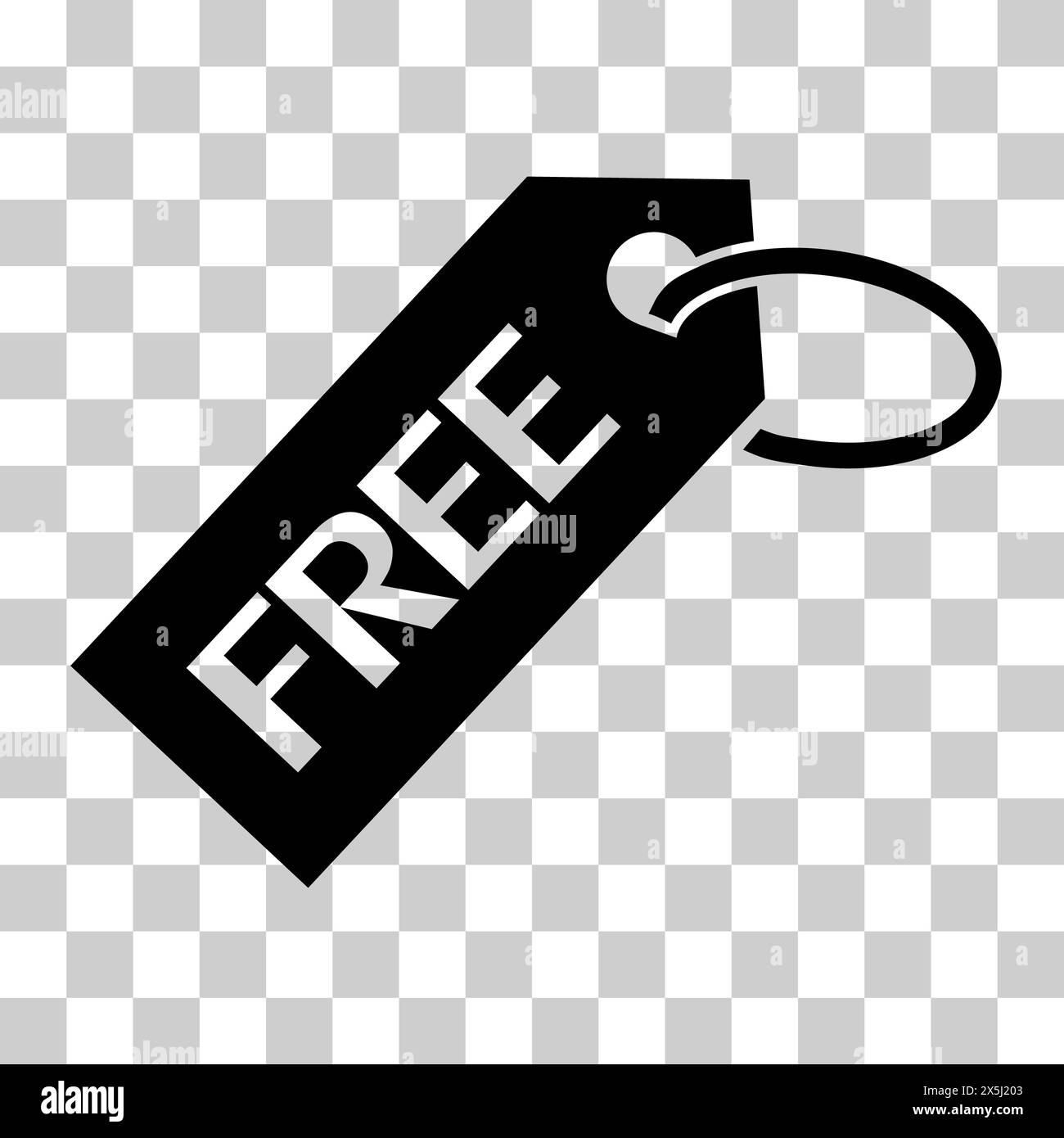 Free tag icon on transparent free tag symbol flat style stock photo