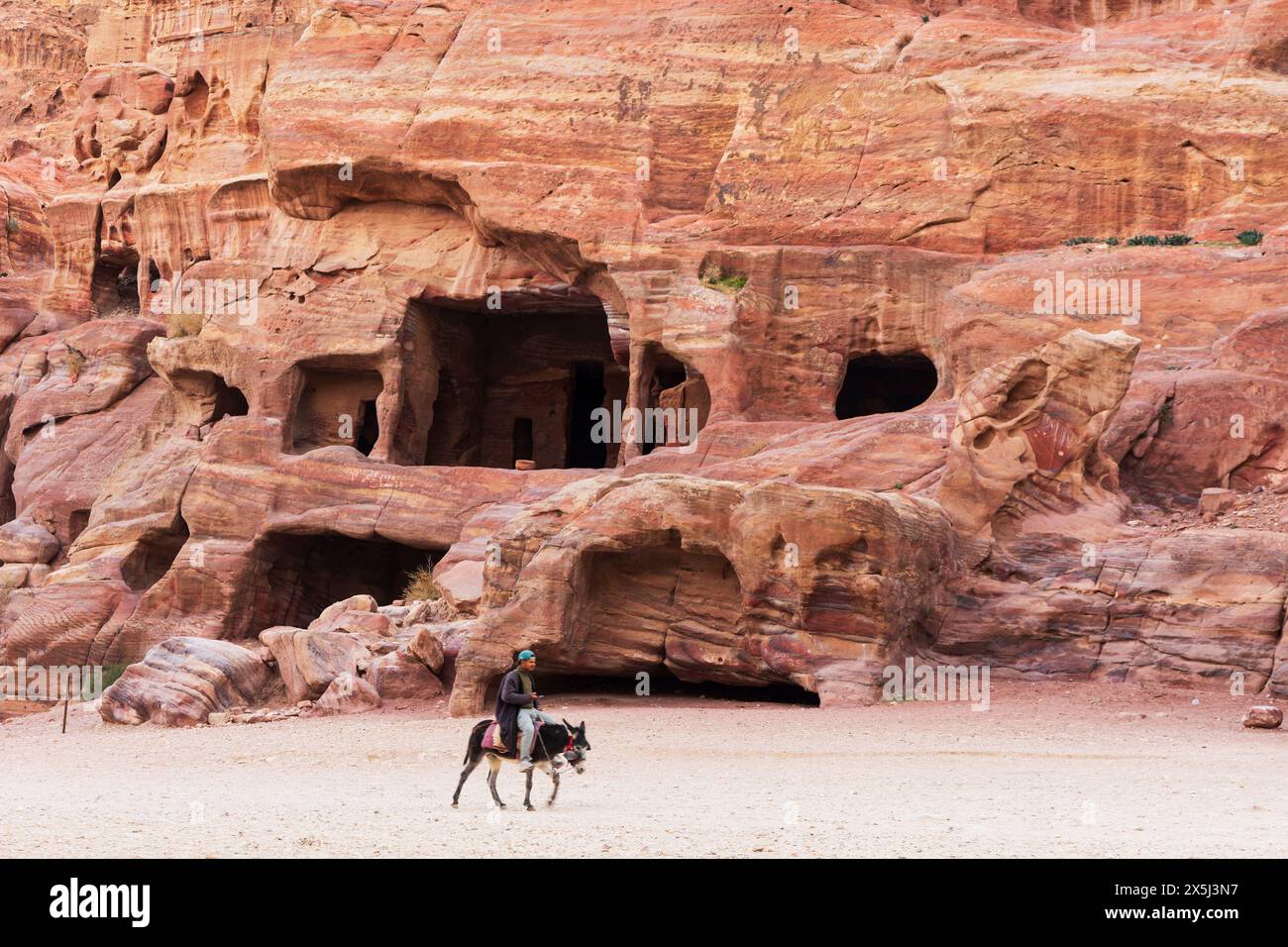 Jordan, Petra. Unesco World Heritage Site, capital of the Nabataean Kingdom founded in 3rd Century BC. (Editorial Use Only) Stock Photo