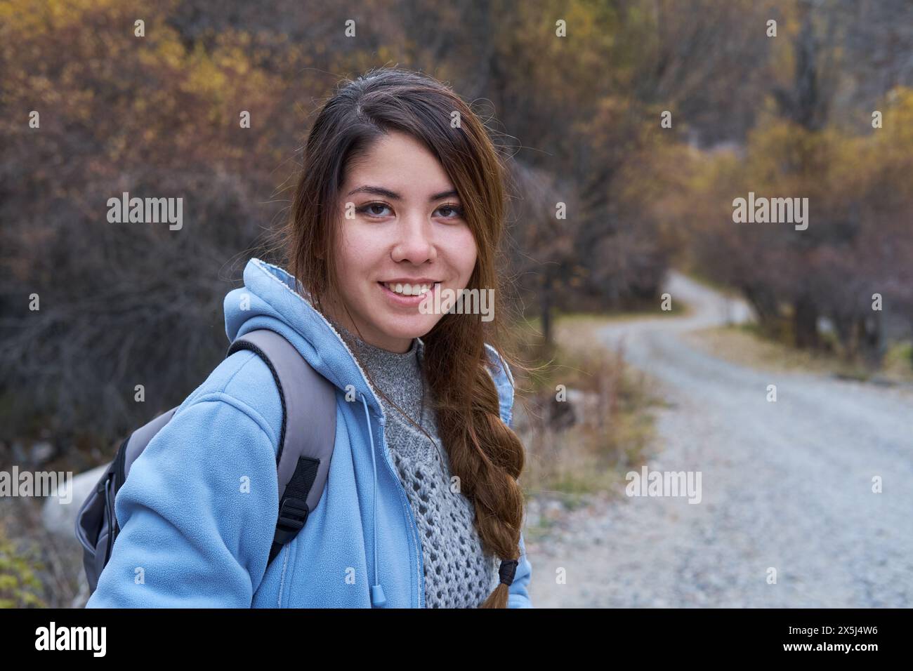 Portrait happy asian female hiker hi-res stock photography and images ...
