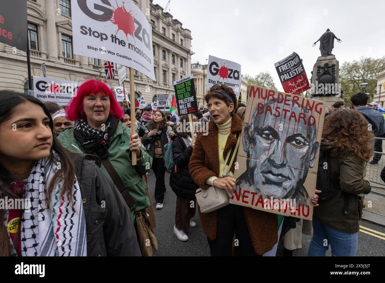 Jewish Bloc Protest March, central London, England, April 27th 2024 ...