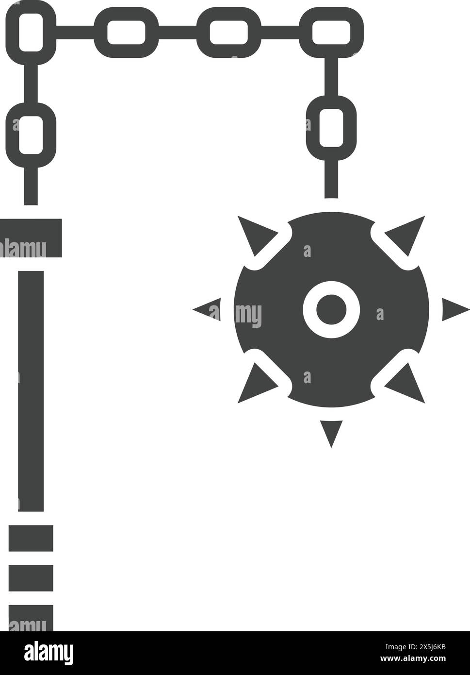 Flail icon vector image. Suitable for mobile application web application and print media. Stock Vector