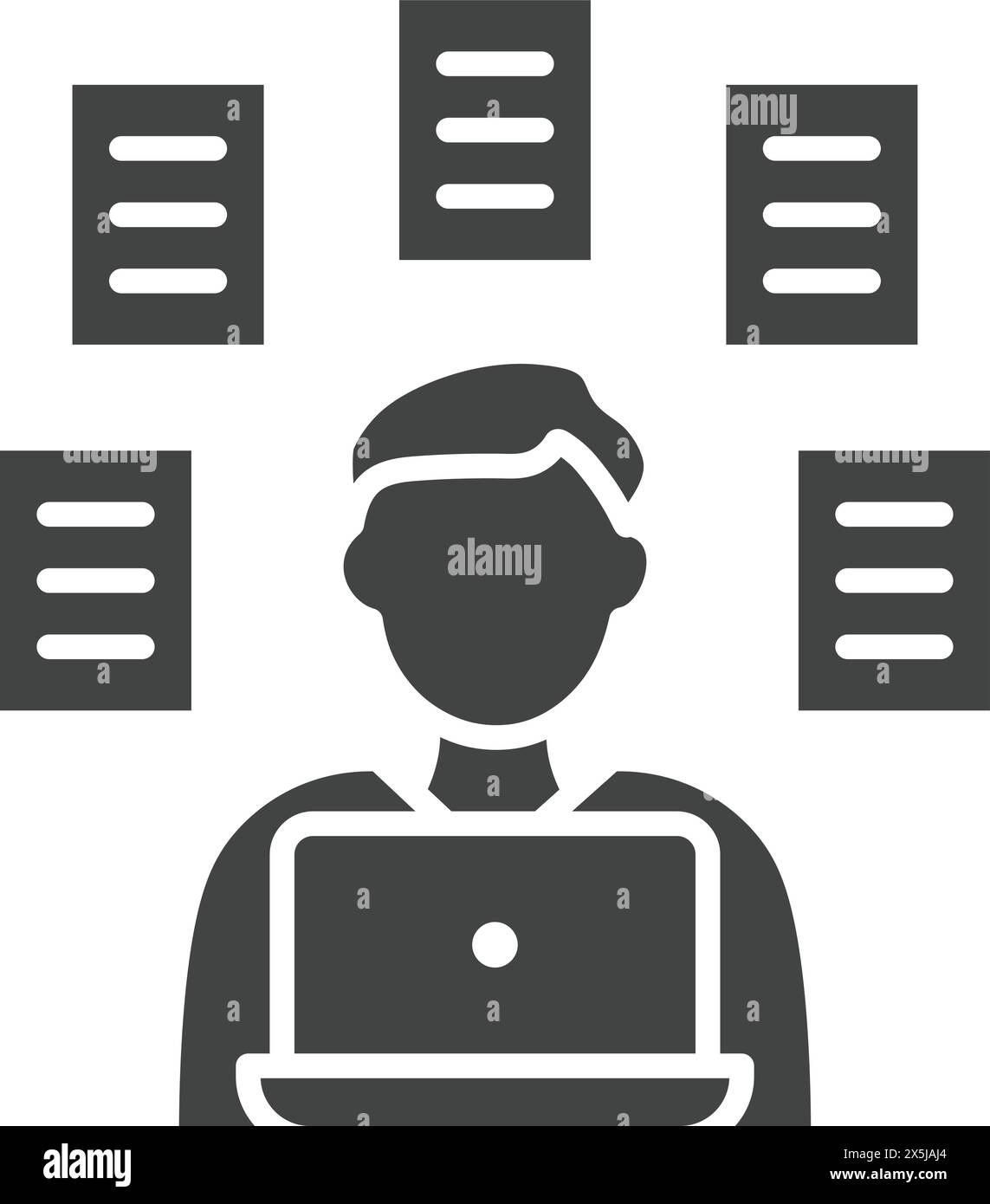 Multitasking illustration Black and White Stock Photos & Images - Alamy