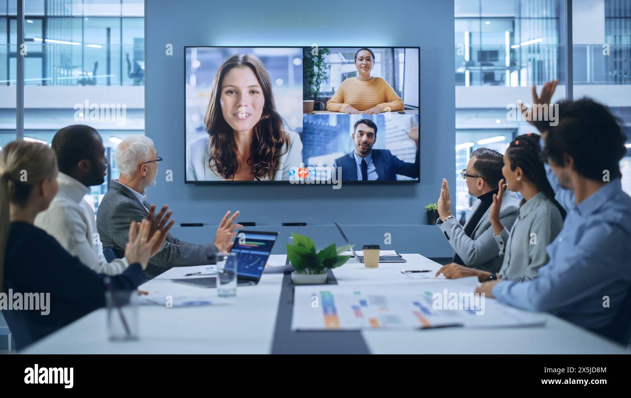 Multi ethnic corporate managers video hi-res stock photography and ...